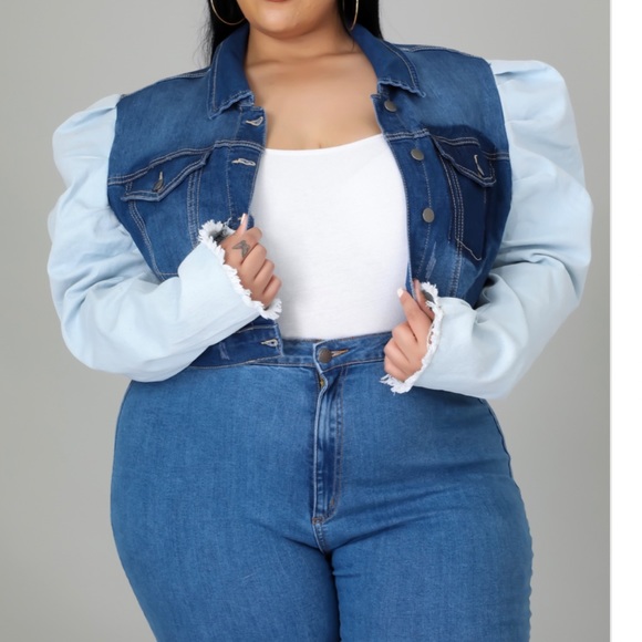 Jackets & Blazers - Denim cropped jacket